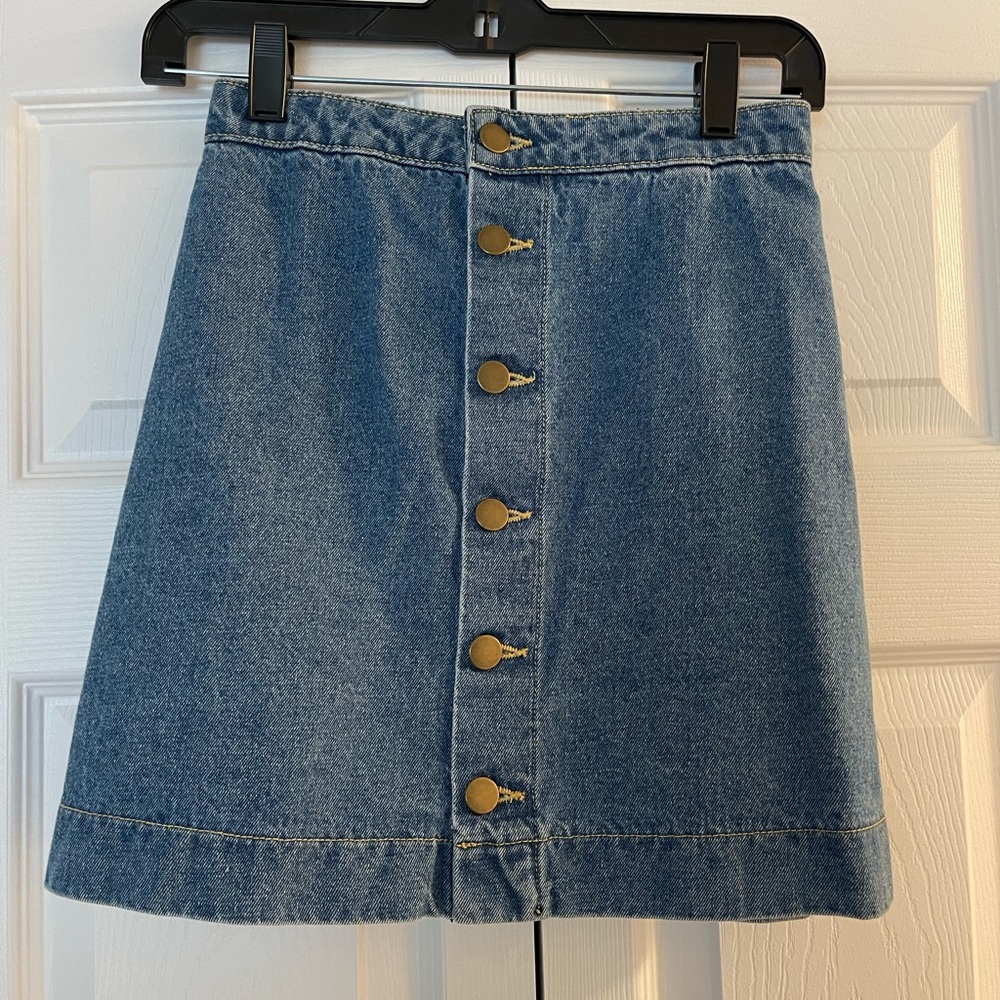 American Apparel Button Down A-Line Skirt